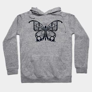 Double Sided Butterfly (Black) Hoodie